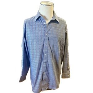 Arrow Blue Plaid Long Sleeve Button Down Regular Fit Aroflex Collar Dress Shirt